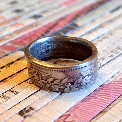 DOMINICAN REPUBLIC Coin Ring Made With Genuine Foreign Coin Central America Island Jewelry Gift Unique Cultural Jewelry Wedding Anniversary - image4
